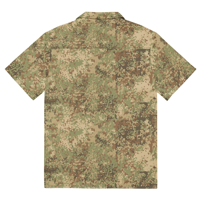 Fractal Mosaic Arid CAMO Unisex Short-Sleeve Button Shirt - Button-Up