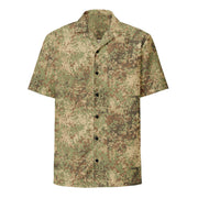 Fractal Mosaic Arid CAMO Unisex Short-Sleeve Button Shirt - Button-Up