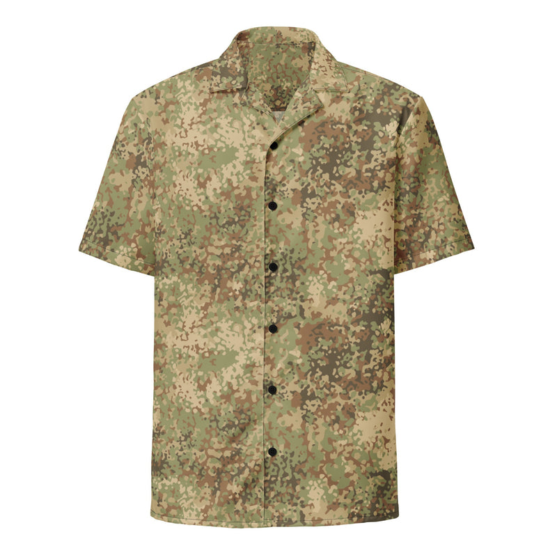 Fractal Mosaic Arid CAMO Unisex Short-Sleeve Button Shirt - Button-Up