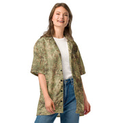 Fractal Mosaic Arid CAMO Unisex Short-Sleeve Button Shirt - Button-Up