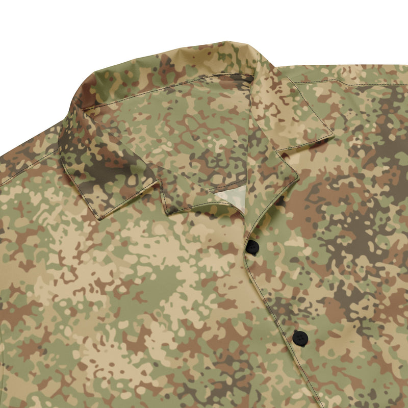 Fractal Mosaic Arid CAMO Unisex Short-Sleeve Button Shirt - Button-Up