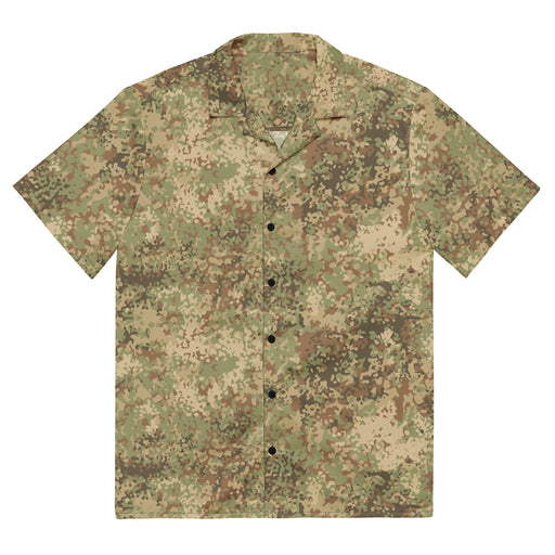 Fractal Mosaic Arid CAMO Unisex Short-Sleeve Button Shirt - Button-Up