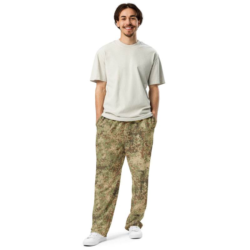 Fractal Mosaic Arid CAMO Unisex Wide-Leg Joggers