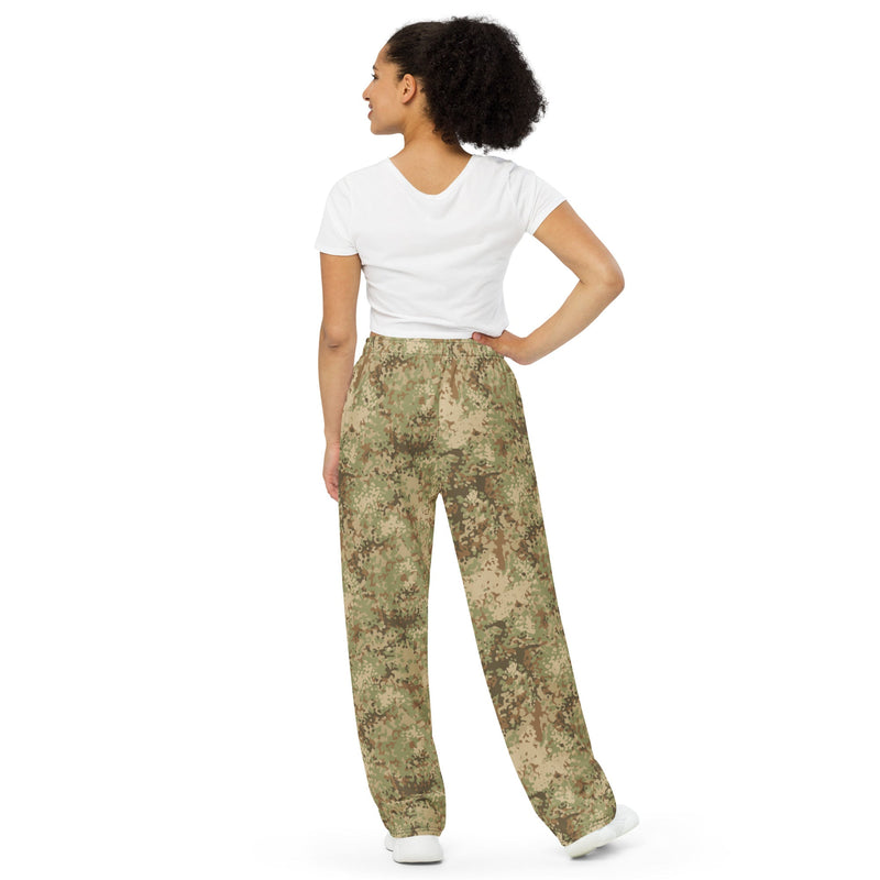 Fractal Mosaic Arid CAMO Unisex Wide-Leg Leisure Pants - Pant
