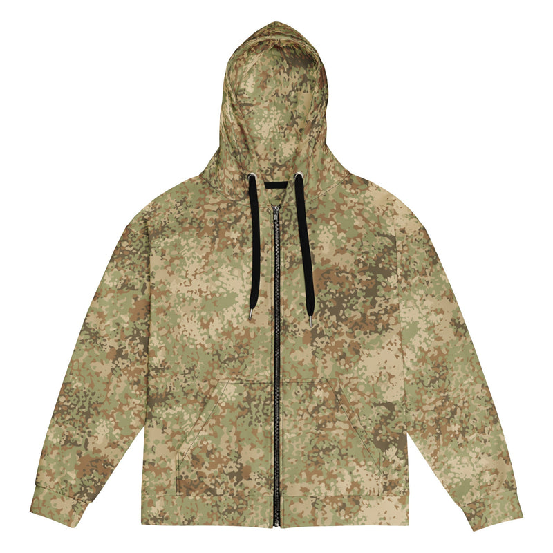 Fractal Mosaic Arid CAMO Unisex Zip Hoodie - 2XS