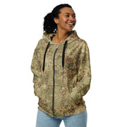 Fractal Mosaic Arid CAMO Unisex Zip Hoodie