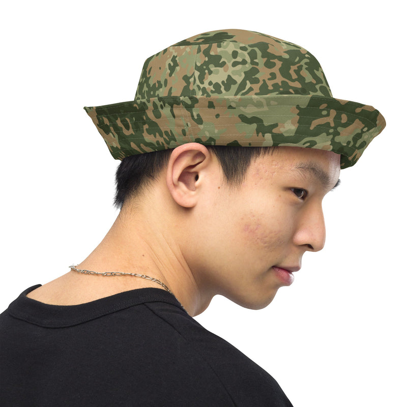 Fractal Mosaic Multi-Terrain CAMO Reversible Bucket Hat - Head