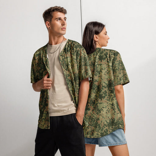 Fractal Mosaic Multi-Terrain CAMO Unisex Baseball Jersey - 2XS