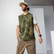 Fractal Mosaic Multi-Terrain CAMO Unisex Basketball Jersey - 2XS