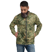 Fractal Mosaic Multi-Terrain CAMO Unisex Bomber Jacket
