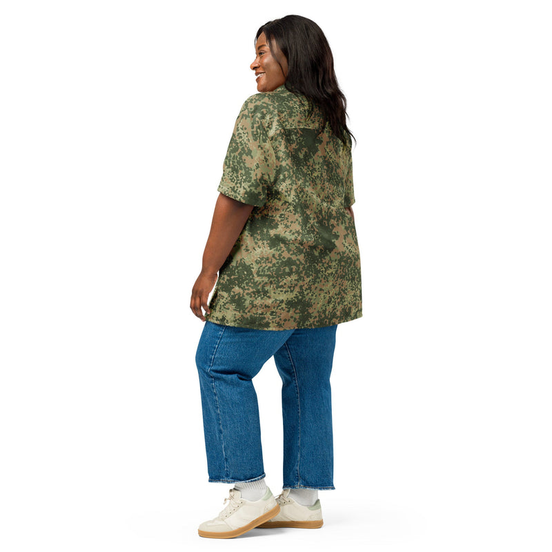 Fractal Mosaic Multi-Terrain CAMO Unisex Short-Sleeve Button Shirt - Button-Up