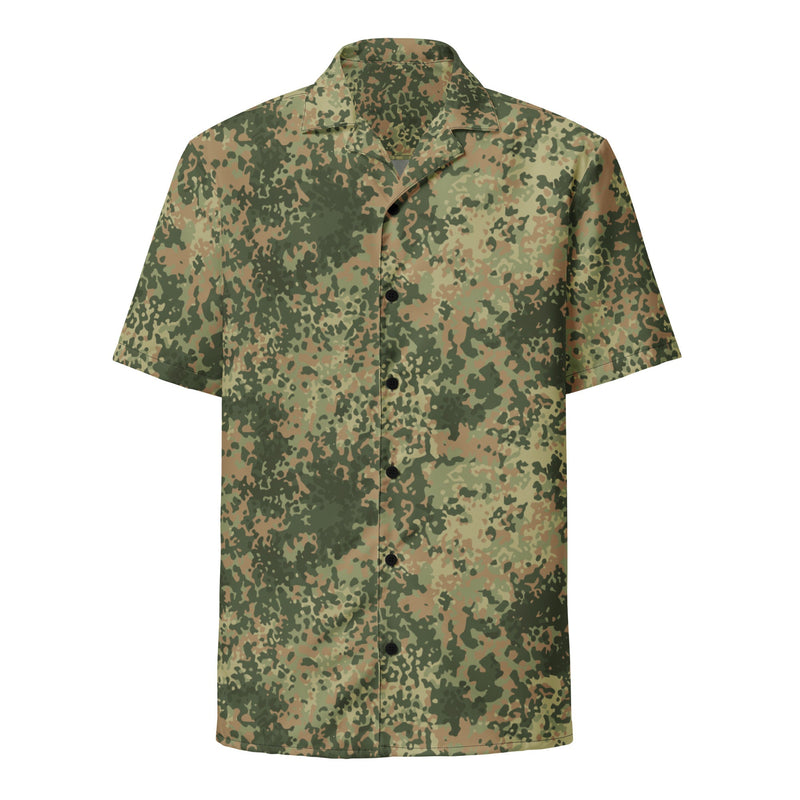 Fractal Mosaic Multi-Terrain CAMO Unisex Short-Sleeve Button Shirt - Button-Up