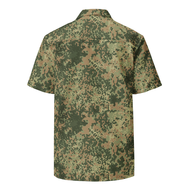 Fractal Mosaic Multi-Terrain CAMO Unisex Short-Sleeve Button Shirt - Button-Up