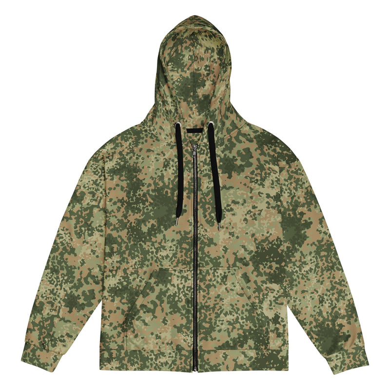 Fractal Mosaic Multi-Terrain CAMO Unisex Zip Hoodie - 2XS