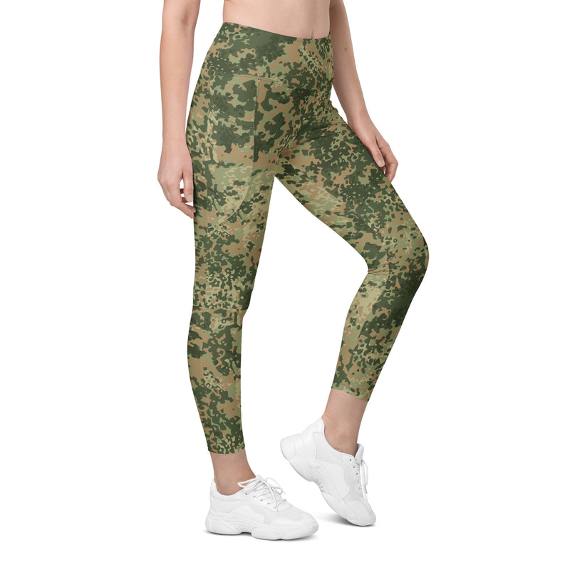 Fractal Mosaic Multi-Terrain CAMO Womens Leggings with Pockets - 2XS - Women