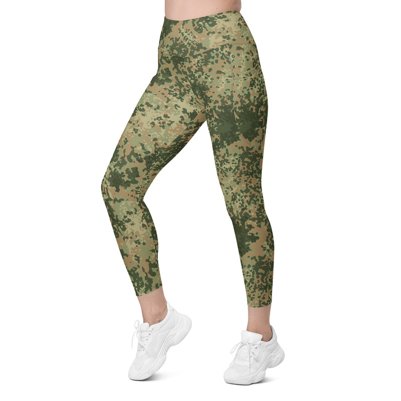 Fractal Mosaic Multi-Terrain CAMO Womens Leggings with Pockets - Women
