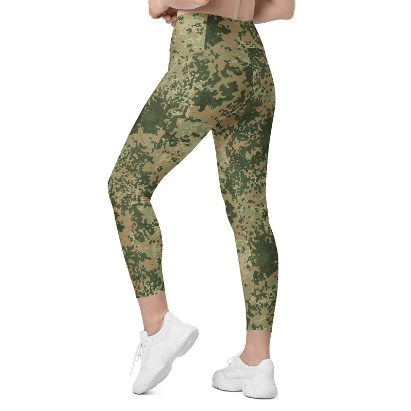Fractal Mosaic Multi-Terrain CAMO Womens Leggings with Pockets - Women