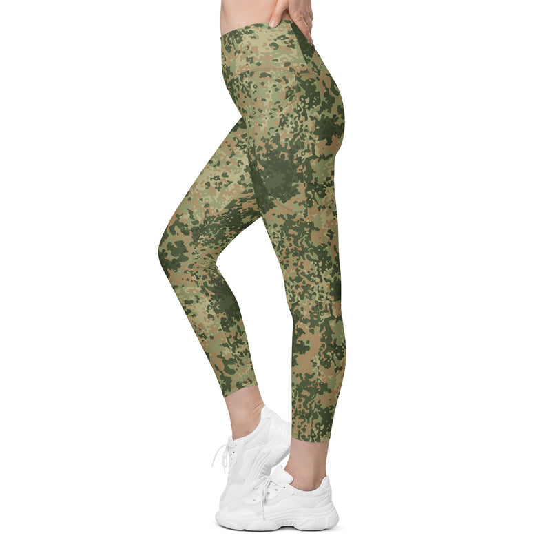 Fractal Mosaic Multi-Terrain CAMO Womens Leggings with Pockets - Women