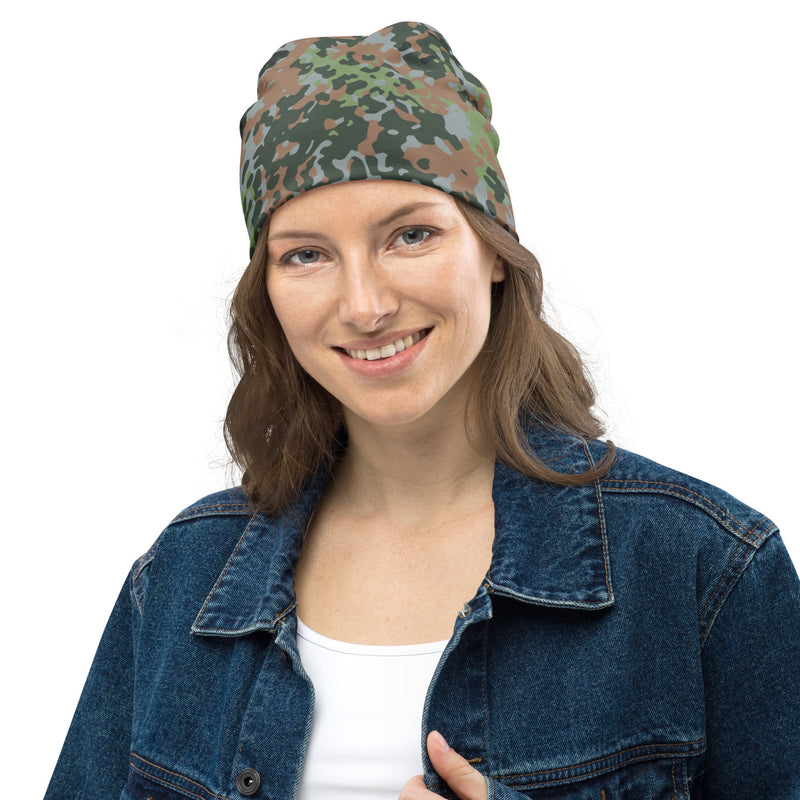 Fractal Mosaic Woodland CAMO Beanie - Head