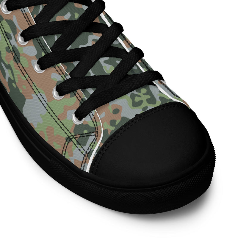 Fractal Mosaic Woodland CAMO Mens High-Top Canvas Shoes