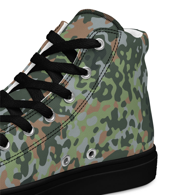 Fractal Mosaic Woodland CAMO Mens High-Top Canvas Shoes