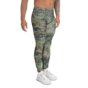 Fractal Mosaic Woodland CAMO Mens Leggings - Men