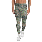 Fractal Mosaic Woodland CAMO Mens Leggings - XS - Men