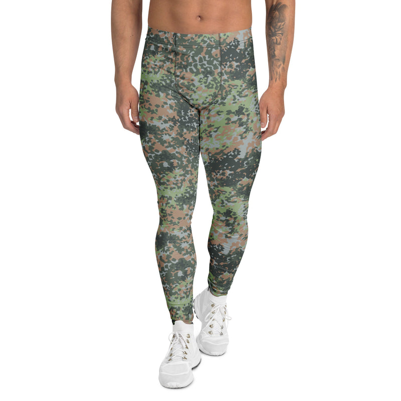 Fractal Mosaic Woodland CAMO Mens Leggings - XS - Men