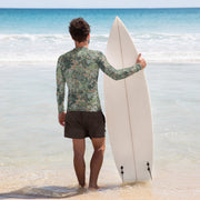 Fractal Mosaic Woodland CAMO Mens Long-Sleeve Rash Guard - LS