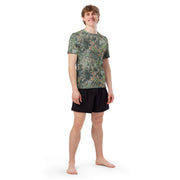 Fractal Mosaic Woodland CAMO Mens Short-Sleeve Rash Guard - SS