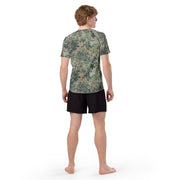 Fractal Mosaic Woodland CAMO Mens Short-Sleeve Rash Guard - SS