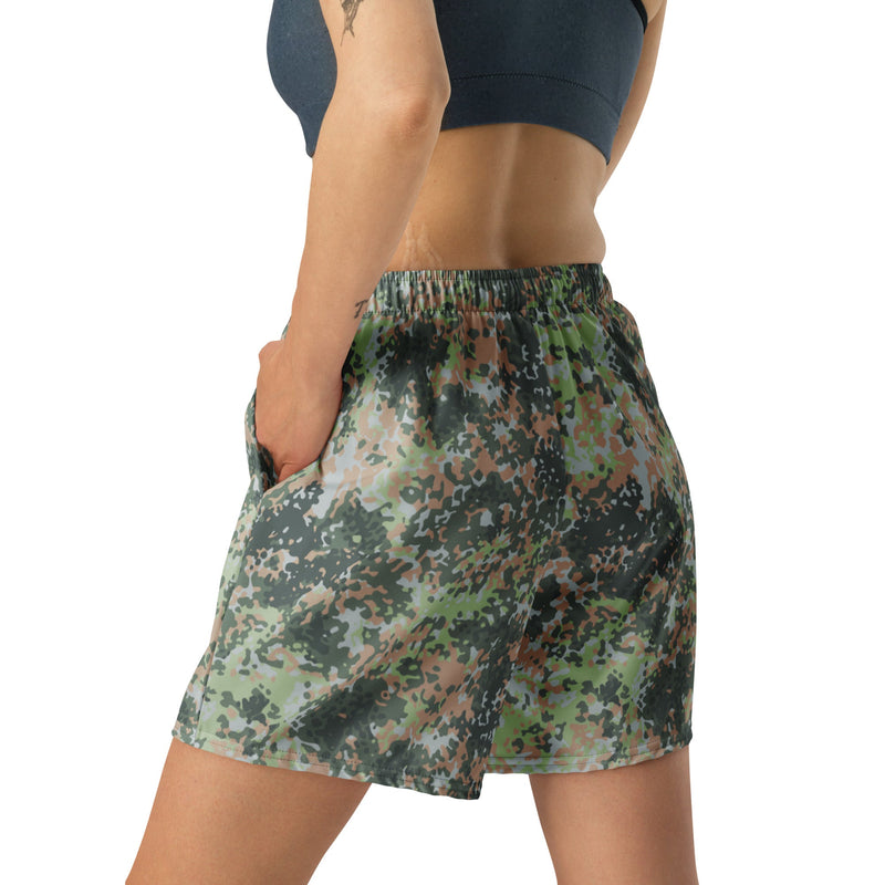 Fractal Mosaic Woodland CAMO Unisex Athletic Long Shorts