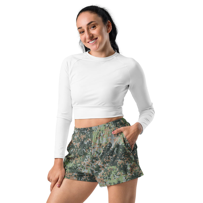 Fractal Mosaic Woodland CAMO Unisex Athletic Shorts
