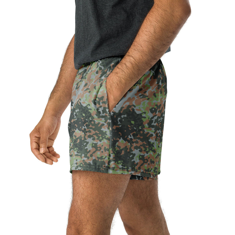 Fractal Mosaic Woodland CAMO Unisex Athletic Shorts - XS
