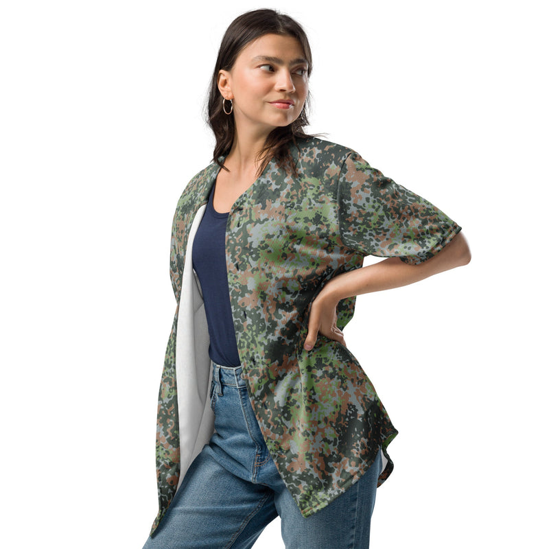 Fractal Mosaic Woodland CAMO Unisex Baseball Jersey