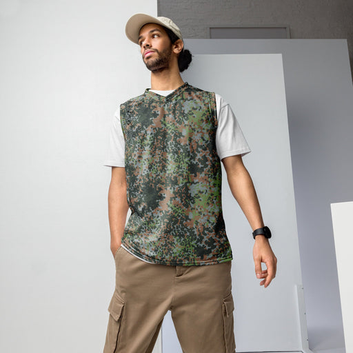 Fractal Mosaic Woodland CAMO Unisex Basketball Jersey - 2XS