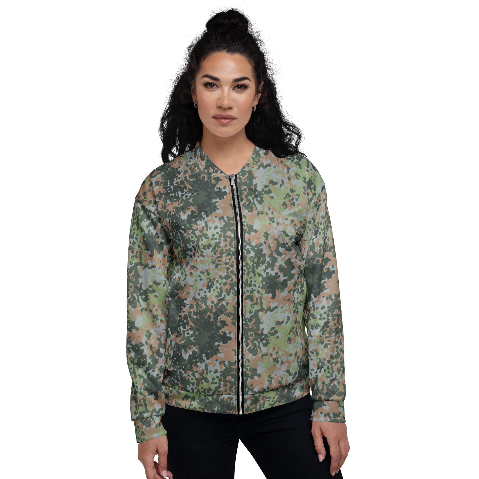 CAMO HQ - Fractal Mosaic Woodland CAMO Unisex Bomber Jacket