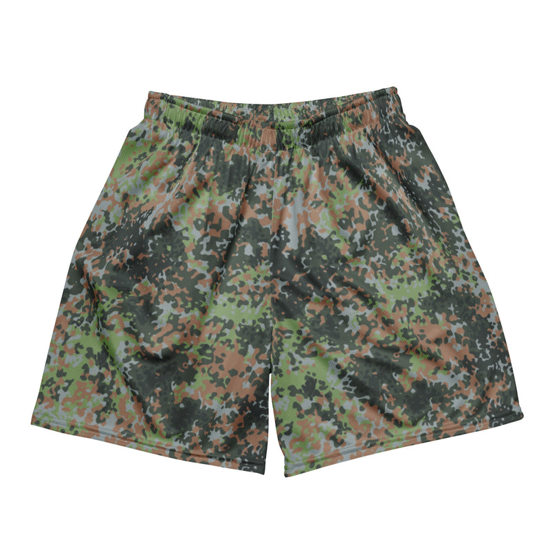 Fractal Mosaic Woodland CAMO Unisex Mesh Shorts - 2XS
