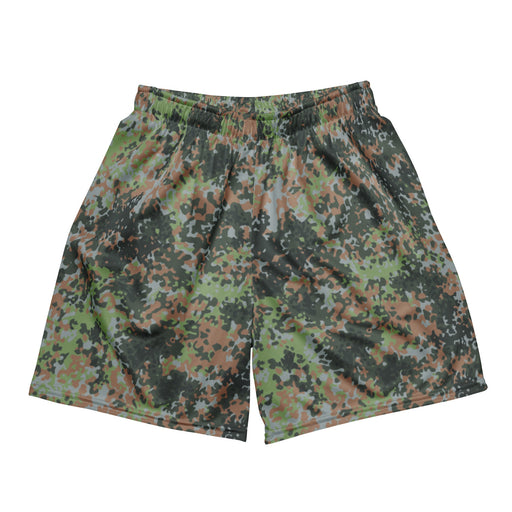 Fractal Mosaic Woodland CAMO Unisex Mesh Shorts - 2XS