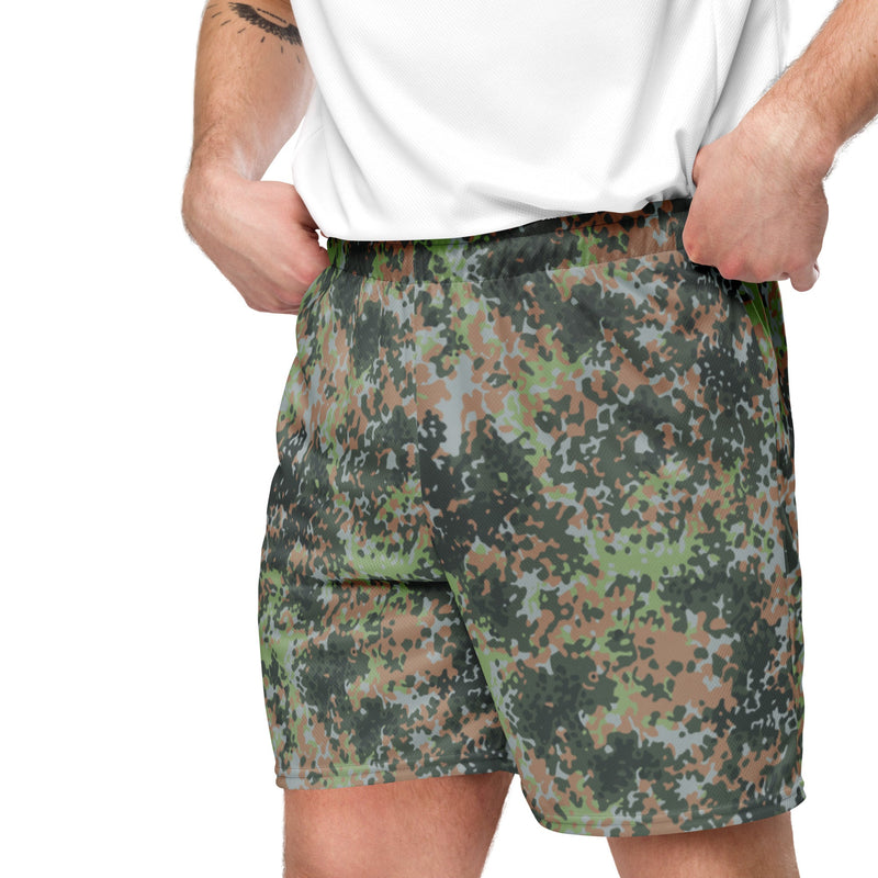 Fractal Mosaic Woodland CAMO Unisex Mesh Shorts