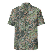 Fractal Mosaic Woodland CAMO Unisex Short-Sleeve Button Shirt - Button-Up