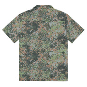 Fractal Mosaic Woodland CAMO Unisex Short-Sleeve Button Shirt - Button-Up