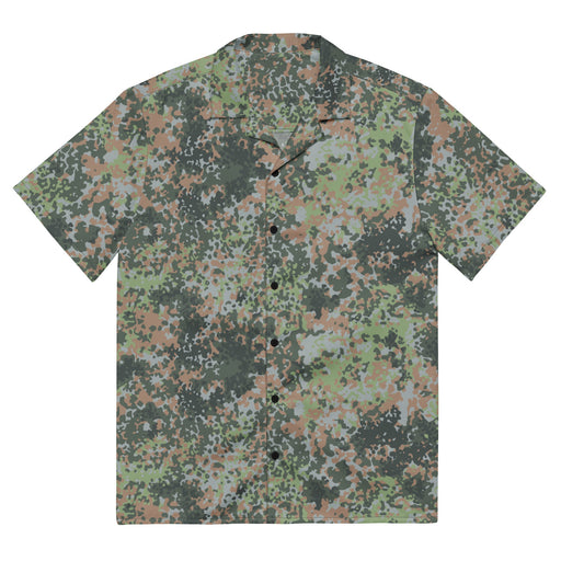 Fractal Mosaic Woodland CAMO Unisex Short-Sleeve Button Shirt - Button-Up