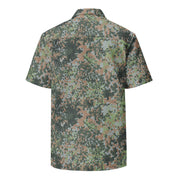 Fractal Mosaic Woodland CAMO Unisex Short-Sleeve Button Shirt - Button-Up