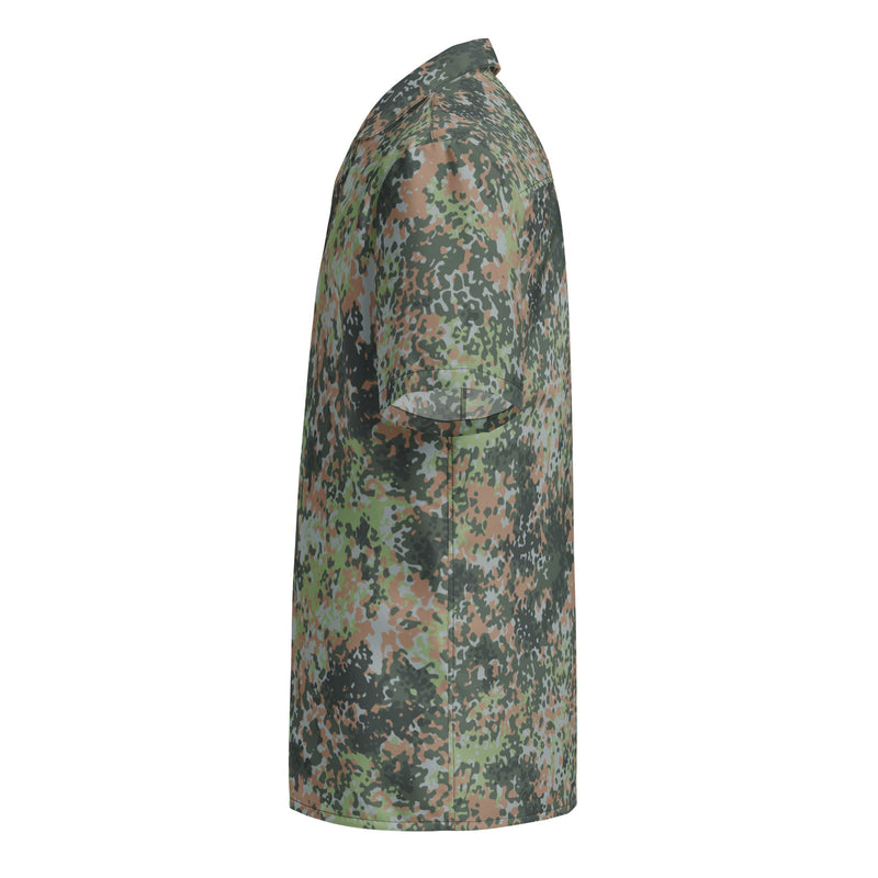 Fractal Mosaic Woodland CAMO Unisex Short-Sleeve Button Shirt - Button-Up