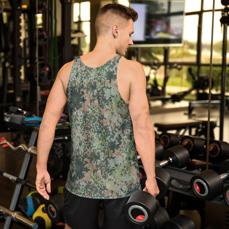 Fractal Mosaic Woodland CAMO Unisex Tank Top - Shirt