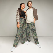 Fractal Mosaic Woodland CAMO Unisex Wide-Leg Joggers - 2XS