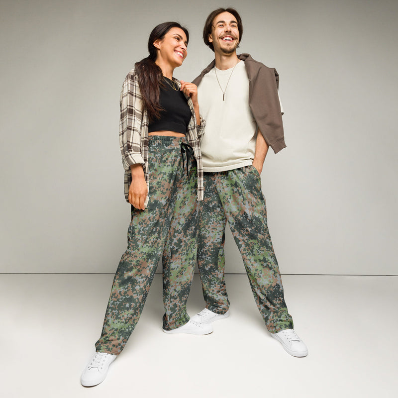 Fractal Mosaic Woodland CAMO Unisex Wide-Leg Joggers - 2XS
