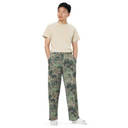 Fractal Mosaic Woodland CAMO Unisex Wide-Leg Leisure Pants - Pant