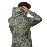 Fractal Mosaic Woodland CAMO Unisex Zip Hoodie